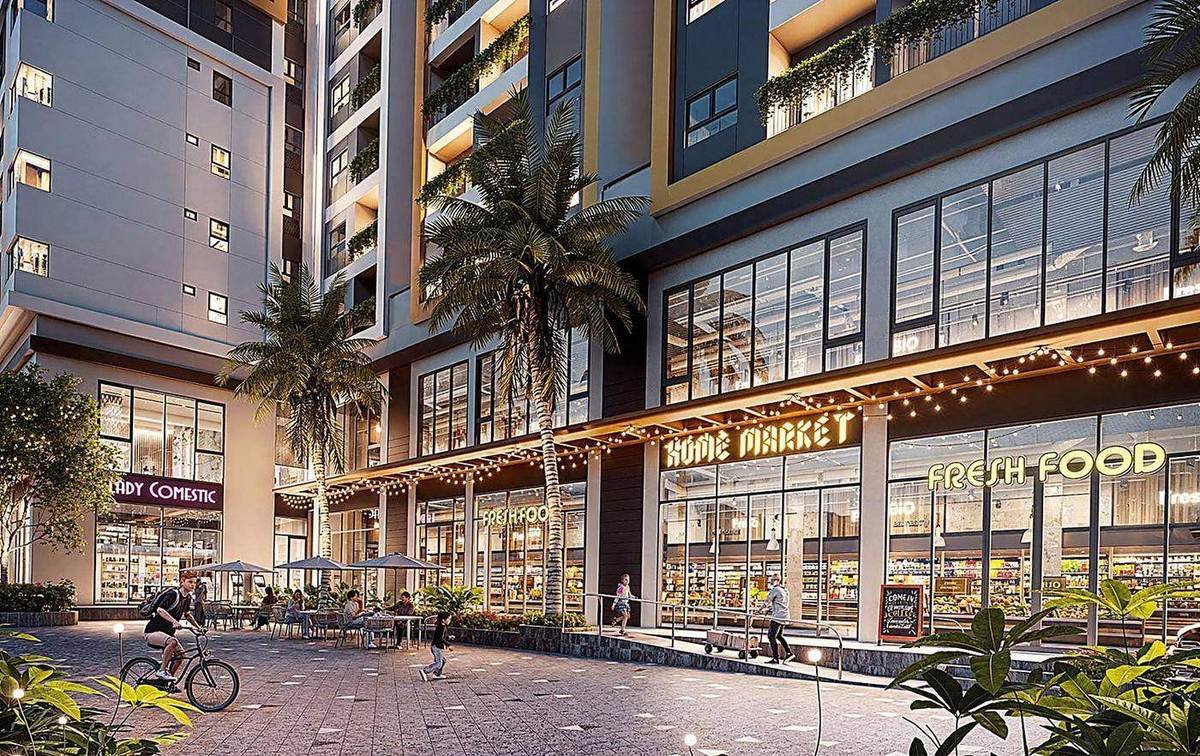 Chuỗi shophouse thương mại tầng trệt The Aspira