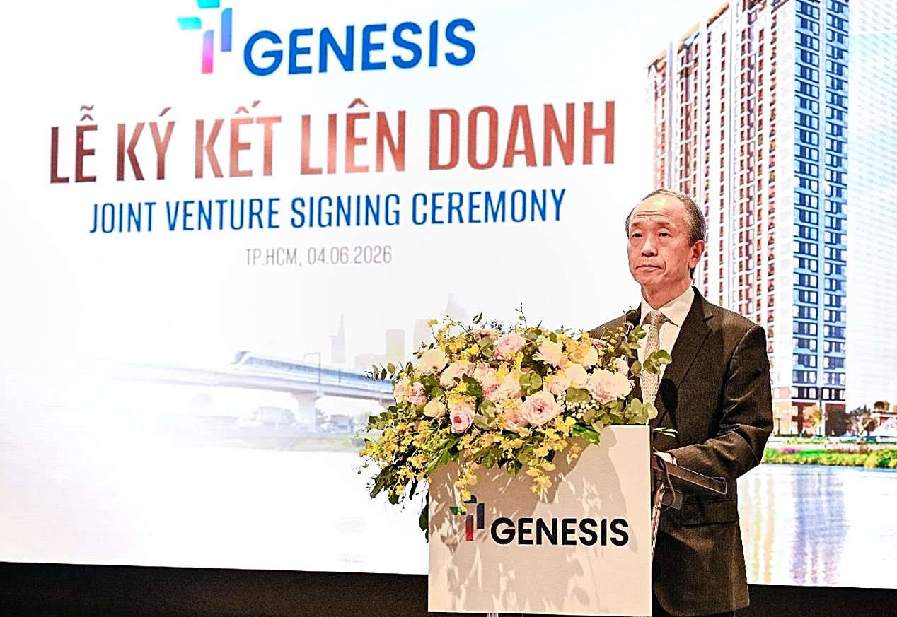 Đại diện liên doanh phát biểu tại lễ ký kết TT Genesis