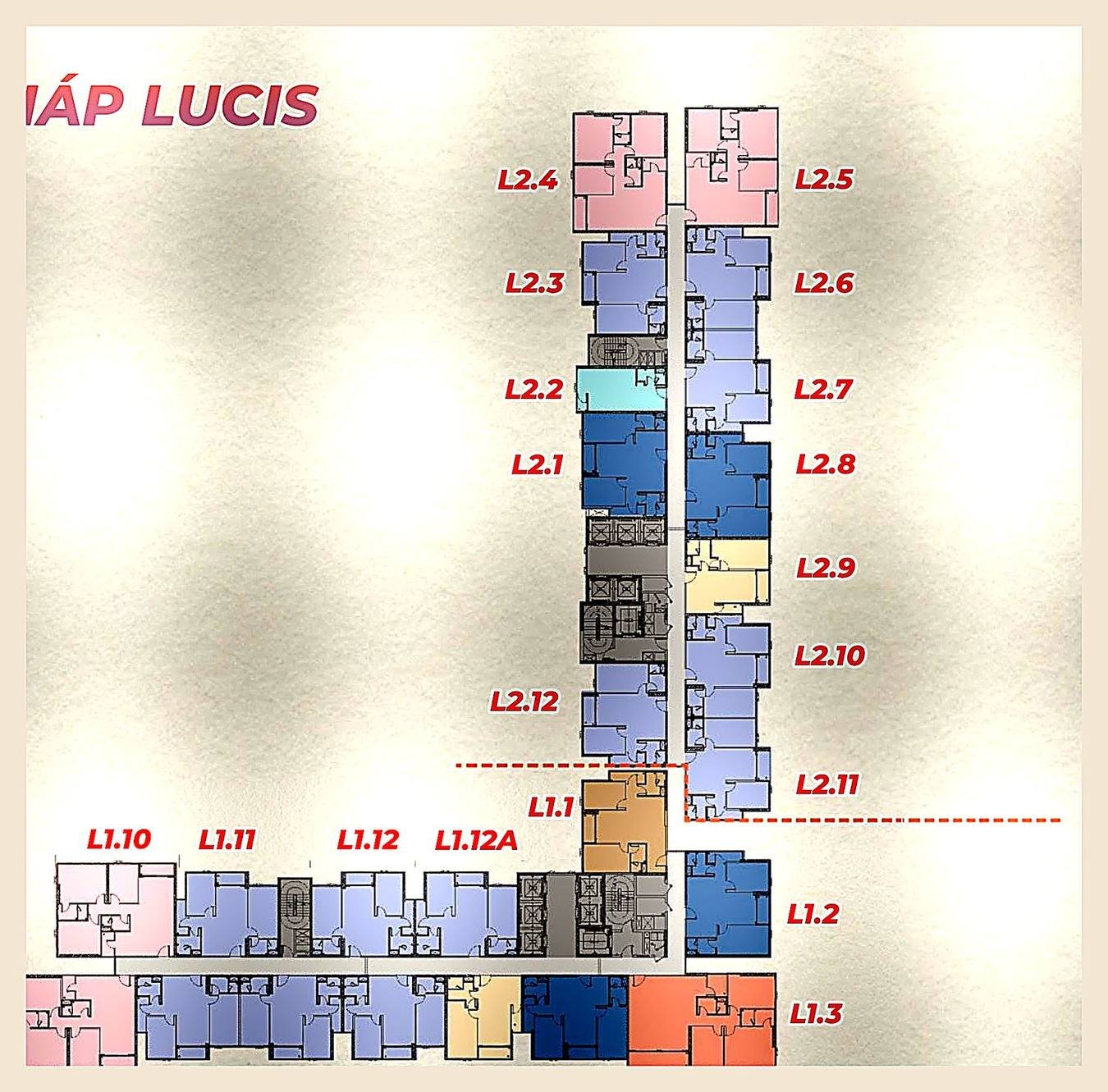 Mặt bằng tháp The Lucis TT Genesis